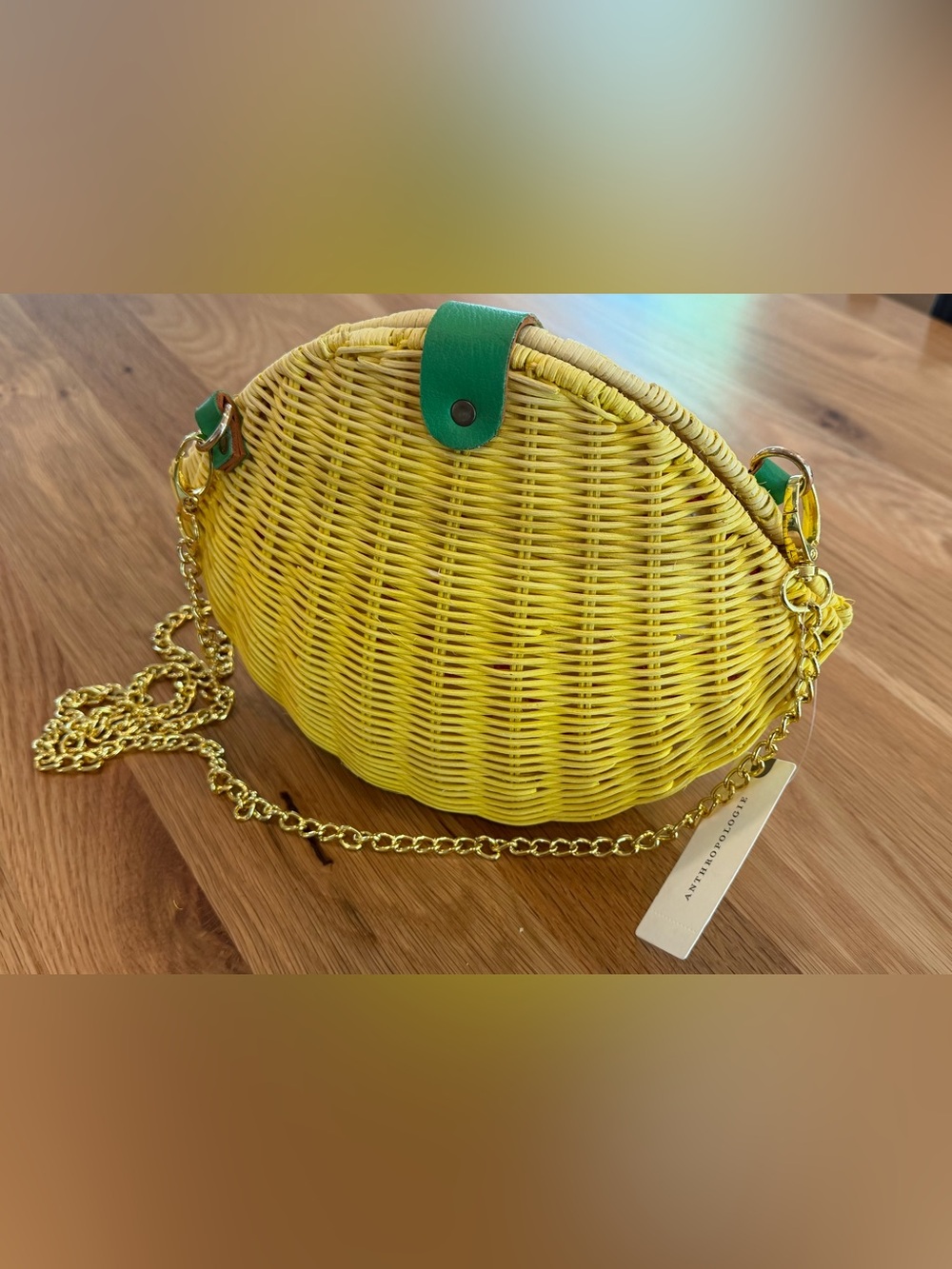 Lemon Wicker Crossbody Bag - Picture 2 of 4